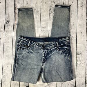 BEBE Moto Stitched Knee Jeans